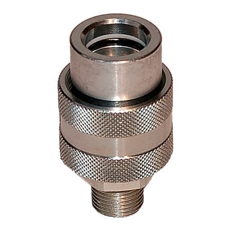 Stucchi 10,000 PSI Hydraulic Jack Quick Coupling, 3/8 Inch Male NPT Thread X 3/8 Inch Female Coupler